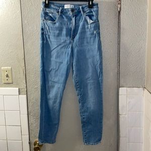 Abercrombie & Fitch the super skinny ankle high rise curve love jeans distressed